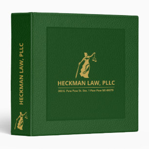 Dark Green Leather Texture Black Justice Scale Binder