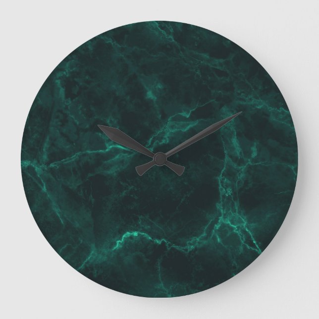 Dark green marble, seamless texture. large clock (Front)