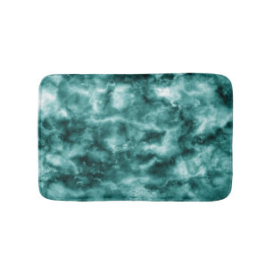 Dark Green Marble Texture Bath Mat