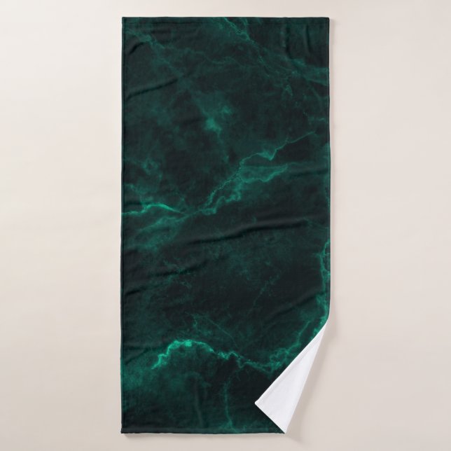 Dark green marble texture bath towel (Bath Towel)