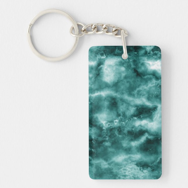 Dark Green Marble Texture Keychain (Front)