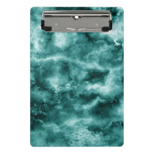 Dark Green Marble Texture Mini Clipboard