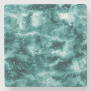 Dark Green Marble Texture Stone Coaster