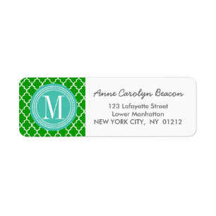 Dark Green Moroccan Tiles Lattice Personalized