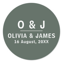 Dark Green | Moss Modern Minimalist Scandi Wedding