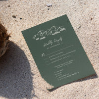 Dark Green Mountain Pine Tree Outdoor Wedding