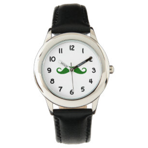 Dark Green Moustache Watch