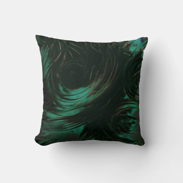 Dark Green Mystic Art Pillow (Front)