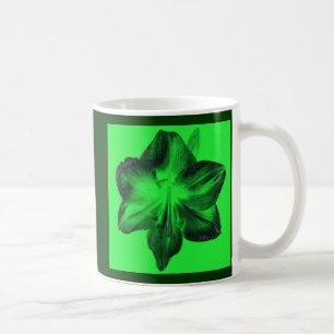 Dark Green on Light Green Amaryllis Mother's Day Coffee Mug