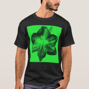 Dark Green on Light Green Amaryllis T-Shirt