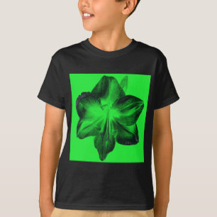 Dark Green on Light Green Amaryllis T-Shirt