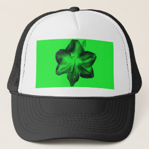 Dark Green on Light Green Amaryllis Trucker Hat