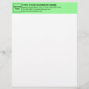 Dark Green on Light Green Heading Letterhead