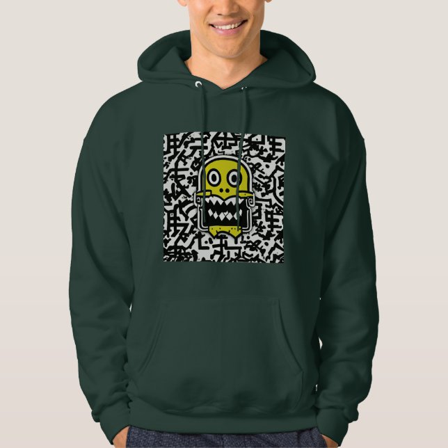 Dark Green Pacman Hoodie (Front)