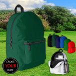 Dark Green Pine Tree Backpack, Bag / Customize<br><div class="desc">Backpack: Create Your Own custom bag / backpack with text. Easy adjustments (Edit Design button) by adding more text, background colours or more images.</div>