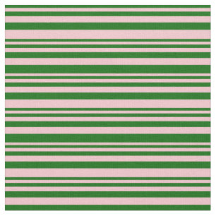 Dark Green & Pink Lines Pattern Fabric