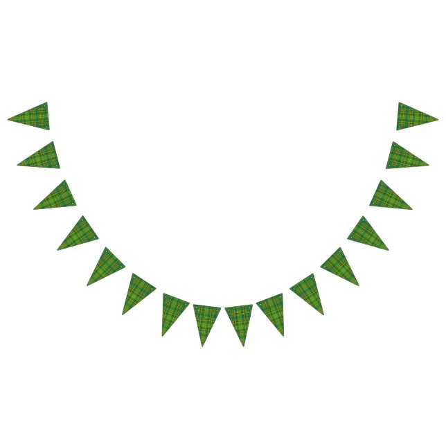 Dark Green Plaid  Bunting Flags (All)