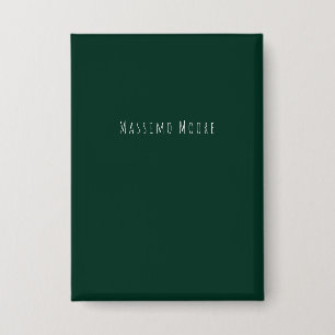 Dark Green Plain Elegant Casual Own Name