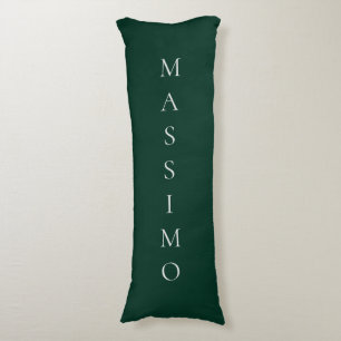 Dark Green Plain Elegant Casual Own Name Body Pillow
