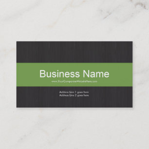 Dark & Green Professional Business Card