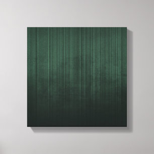 Dark Green Rustic striped Abstract Canvas Print