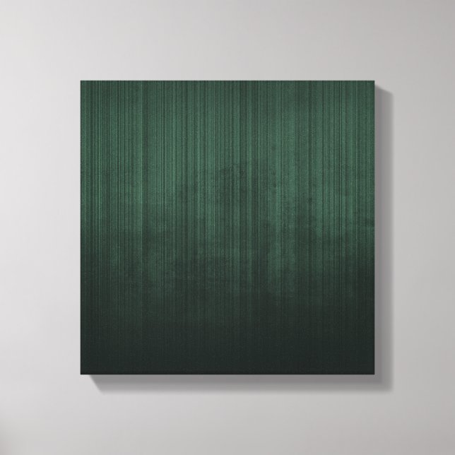 Dark Green Rustic striped Abstract Canvas Print (Front)