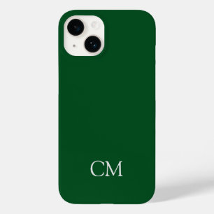 Dark green simple monogram Case-Mate iPhone 14 case