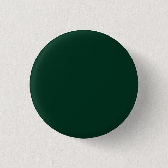 Dark Green Solid Colour 1 Inch Round Button (Front)