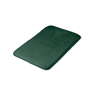 Dark Green Solid Colour Bath Mat