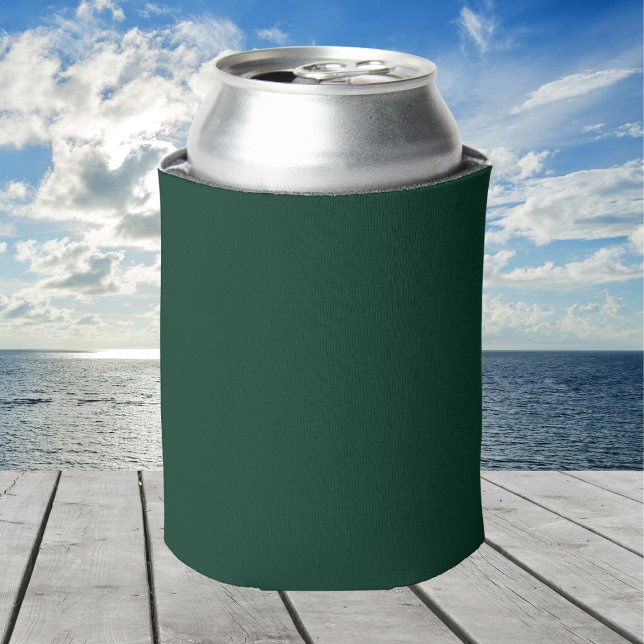Dark Green Solid Colour Can Cooler (Creator Uploaded)