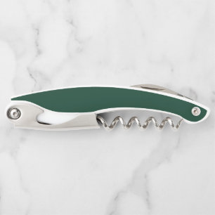 Dark Green Solid Colour Corkscrew