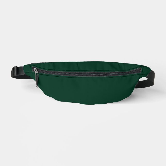 Dark Green Solid Colour Fanny Pack (Front)