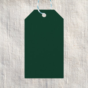 Dark Green Solid Colour Gift Tags
