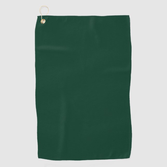 Dark Green Solid Colour Golf Towel (Front)