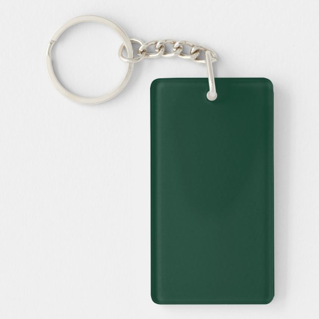 Dark Green Solid Colour Keychain (Front)