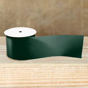 Dark Green Solid Colour Satin Ribbon