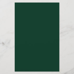 Dark Green Solid Colour Stationery