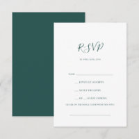 Dark Green Song Request RSVP Card