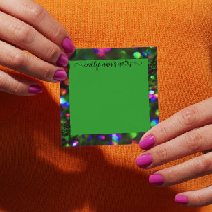 Dark Green Sparkling Post-it Notes