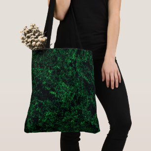 Dark green texture, destroyed or corroded sponge tote bag