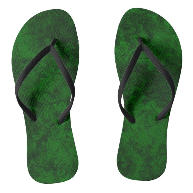 Dark green texture textured suede marble granite s flip flops (Footbed)