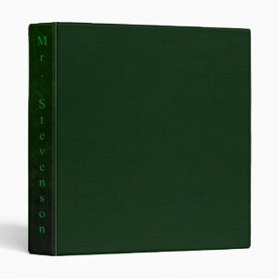 Dark green textured binder