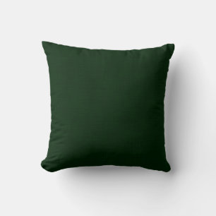 Dark green textured throw pillow