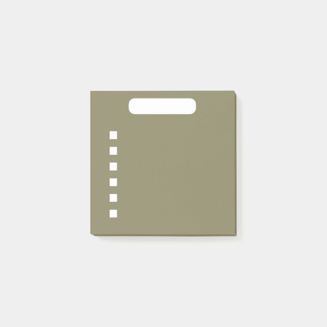Dark Green To-Do List  Post-it Notes (Front)