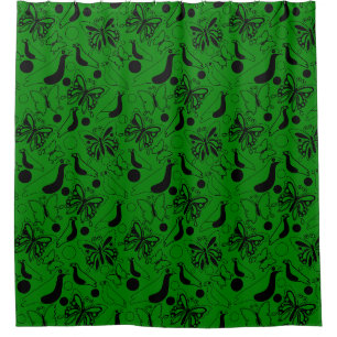 Dark Green Vintage Butterfly Bird 