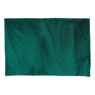 Dark Green Vintage Feather Texture Pillowcase