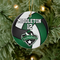 Dark Green, White and Black Volleyball 🏐