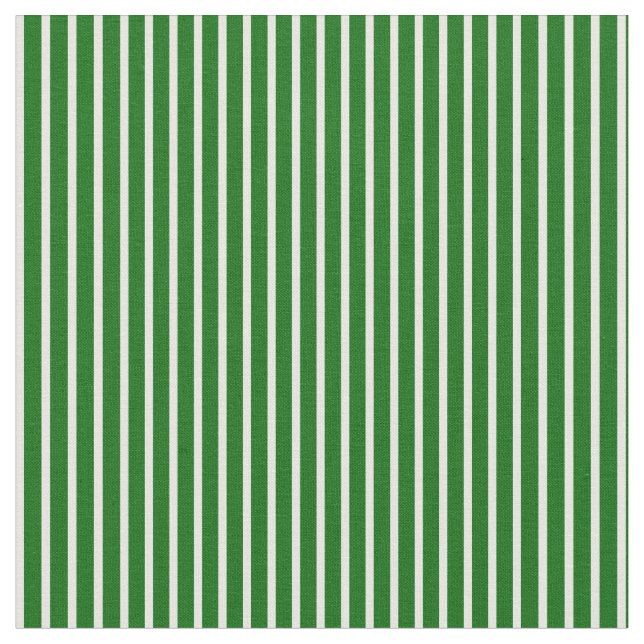 Dark Green & White Stripes/Lines Pattern Fabric (Close Up)