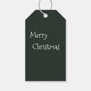 Dark Green With Pattern Gift Tags