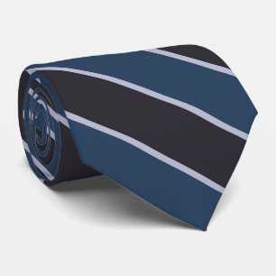 Dark Greenish Purplish Blue And Lavender Stripes Tie